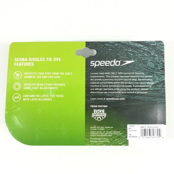 Speedo Scuba Goggles Giggles Tie Dye Pink White UV Protection Ages 3-8 - Picture 4 of 4